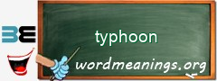 WordMeaning blackboard for typhoon